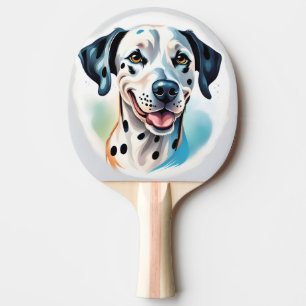 Raquette De Ping Pong Joyeux animal de compagnie de chien dalmate