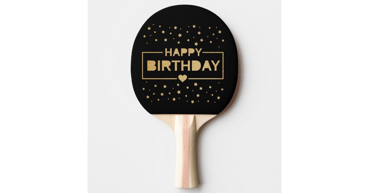 Raquette De Ping Pong Joyeux Anniversaire Zazzle Fr