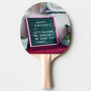 Equipement Anniversaire Joyeux Anniversaire De Ping Pong Zazzle Fr