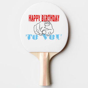 Raquette De Ping Pong Joyeux Anniversaire Pour Vous