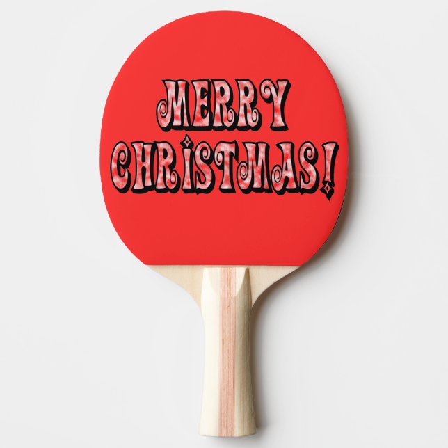 Raquette De Ping Pong Joyeux Noël ! (Devant)