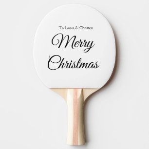 Raquette De Ping Pong Joyeux Noël ajoutez nom texte personnalisé cadeau