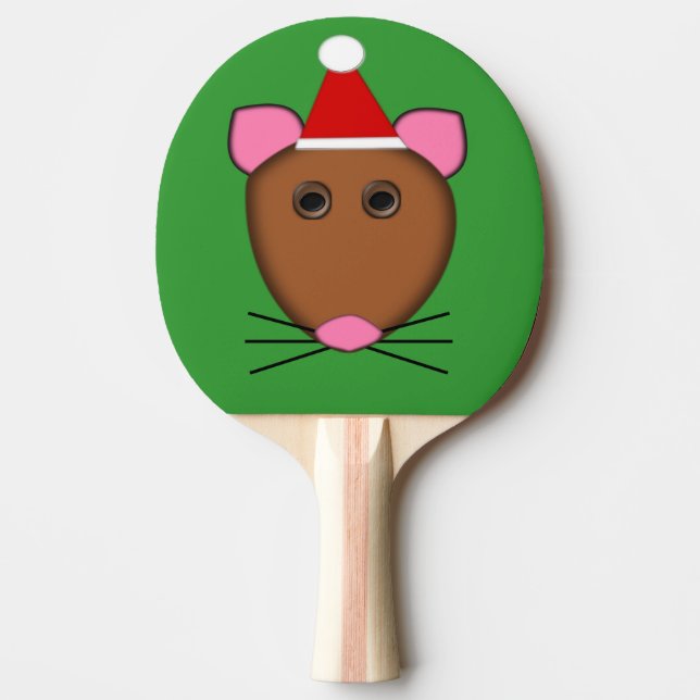Raquette De Ping Pong Joyeux Noël Souris Ping Pong Paddle (Devant)