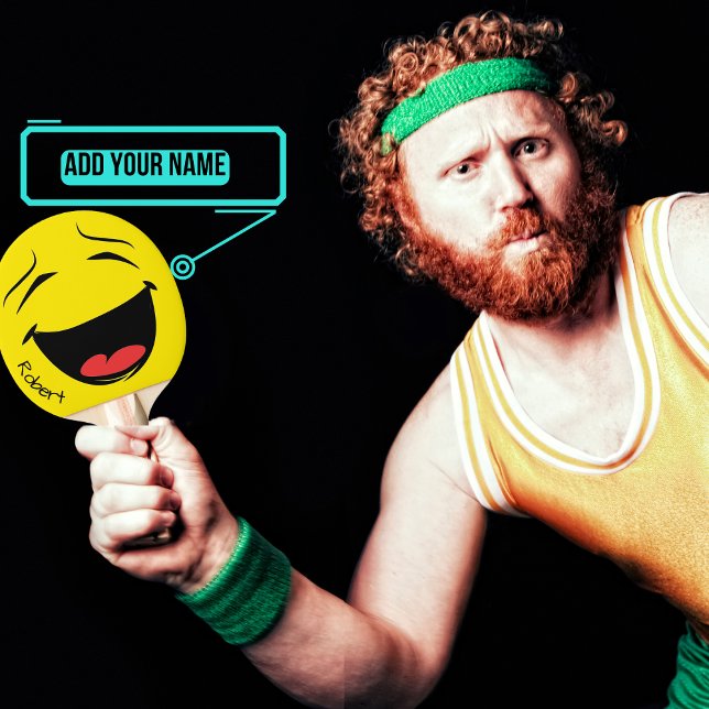 Raquette De Ping Pong Joyeux Ping Pong Paddle Face (Homme) (Add a dose of pure joy to your game with this set of paddles that can be personalized.)