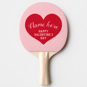 Raquette De Ping Pong Joyeux Valentines nom de jour