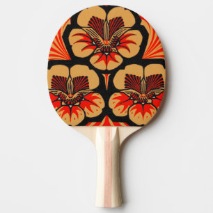 Raquette De Ping Pong Julie de Graag Art Nouveau Vintage Gravure sur Boi