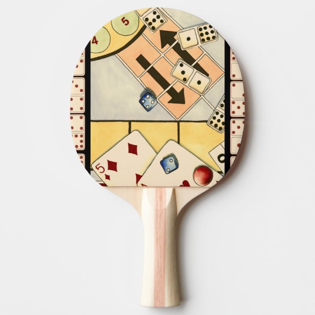 Raquette De Ping Pong Jumbled Assortiment of Games of Chance (Devant)