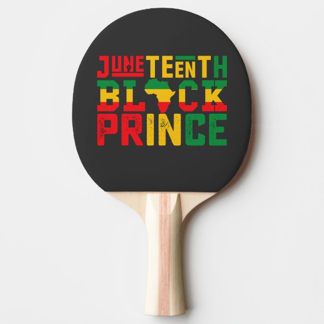 Raquette De Ping Pong Juneteenth Prince célébrant la liberté noire (Devant)