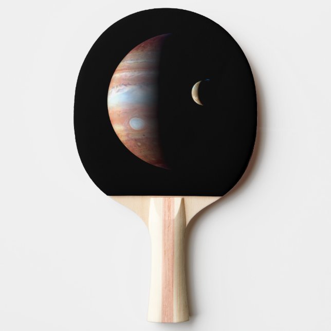 Raquette De Ping Pong Jupiter Géant Gaz Planète & Io Galilée Lune (Devant)
