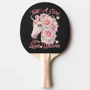 Raquette De Ping Pong Just Girl Who Loves Unicorn