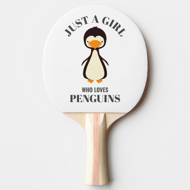 Raquette De Ping Pong Juste une fille qui aime les pingouins (Devant)