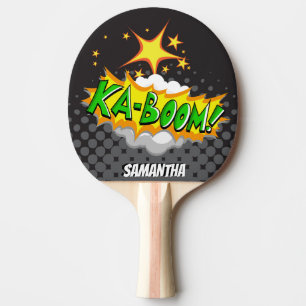 Raquette De Ping Pong Ka-Boom d'image tramée ! Palette personnalisée p
