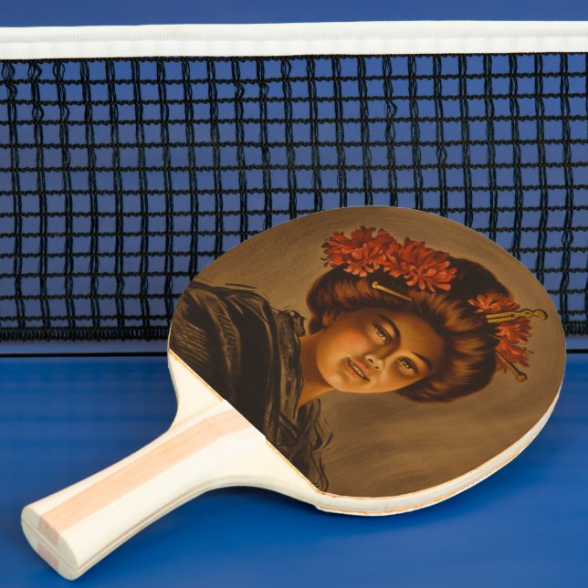 Raquette De Ping Pong Karama : Romance Japonais Actrice Geisha (Insitu)