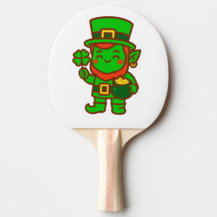 Raquette De Ping Pong Kawaii Lucky Leprechaun