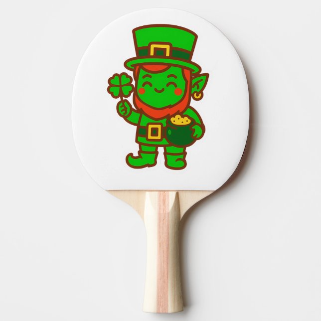 Raquette De Ping Pong Kawaii Lucky Leprechaun (Devant)