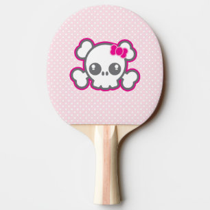 Raquette De Ping Pong Kawaii Ping Pong Pull Pink Ribbon