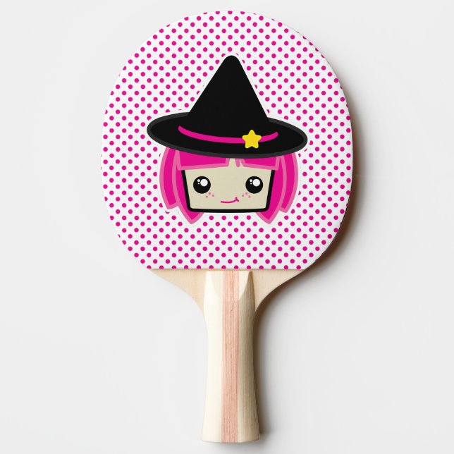 Raquette De Ping Pong Kawaii Pink Haired Ping Pong Paddle (Dos)