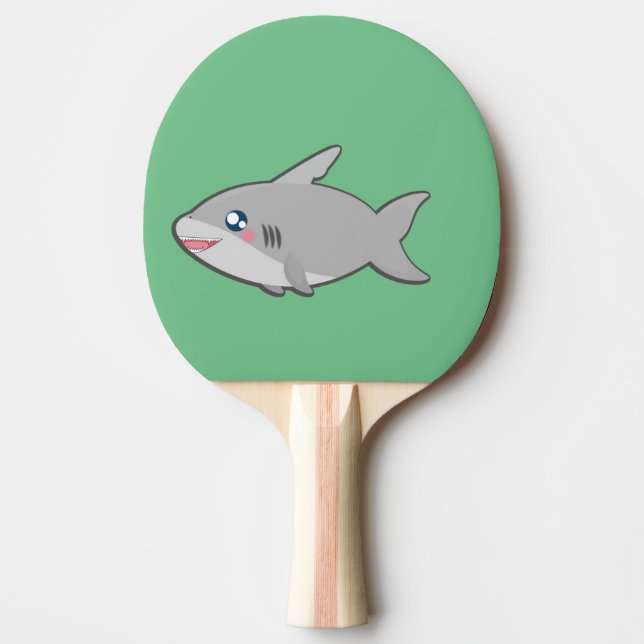 Raquette De Ping Pong Kawaii, requin amusant et drôle (Devant)