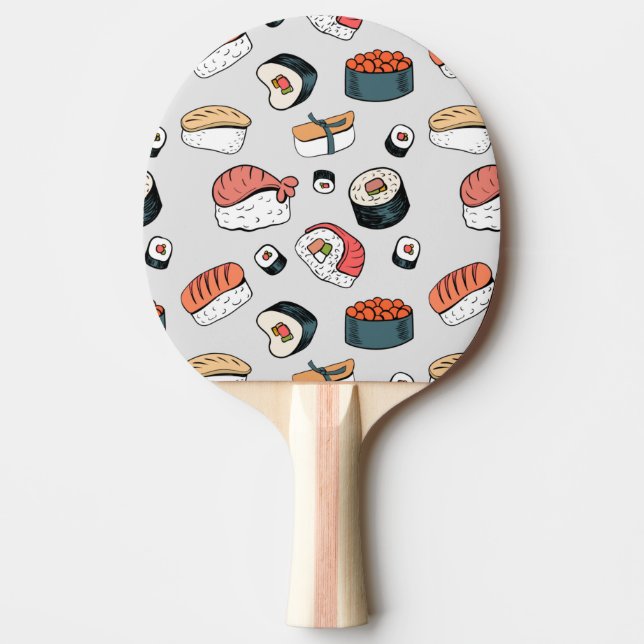 Raquette De Ping Pong Kawaii Sushi Rolls Motif Slip-On Baskets (Devant)
