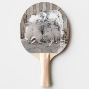 Raquette De Ping Pong Keeshonds at the Gate Painting - Original Dog Art