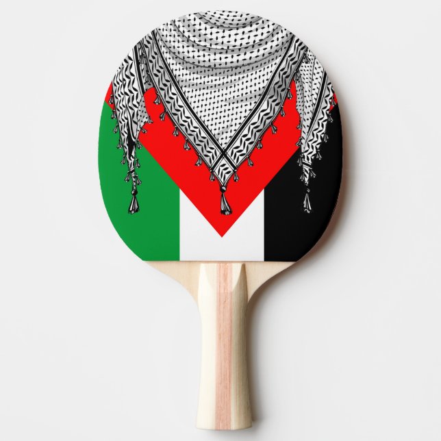 Raquette De Ping Pong Keffiyeh Écharpe palestinienne tissu traditionnel (Devant)