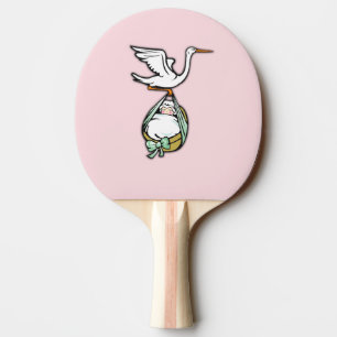 Raquette De Ping Pong La cigogne porte une petite fille