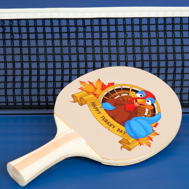Raquette De Ping Pong La conception amusante de Thanksgiving de style ca (Insitu)
