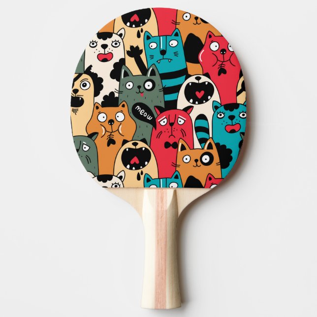 Raquette De Ping Pong La Crowd of cats (Devant)