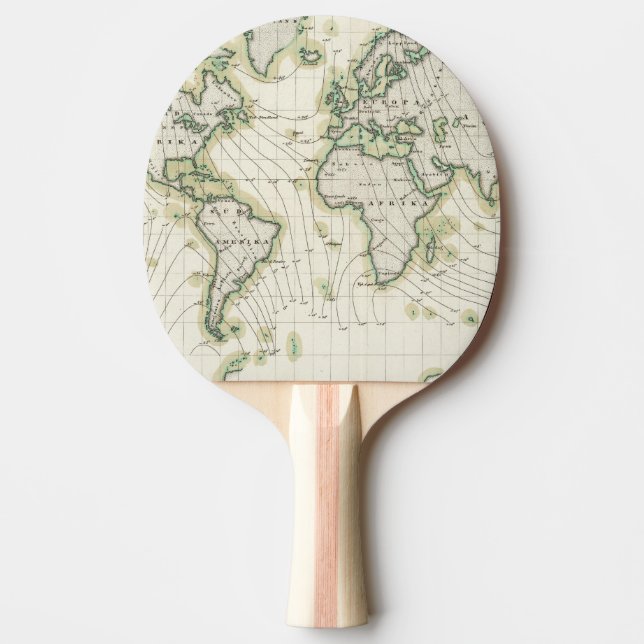 Raquette De Ping Pong La déclinaison magnétique du monde (Devant)
