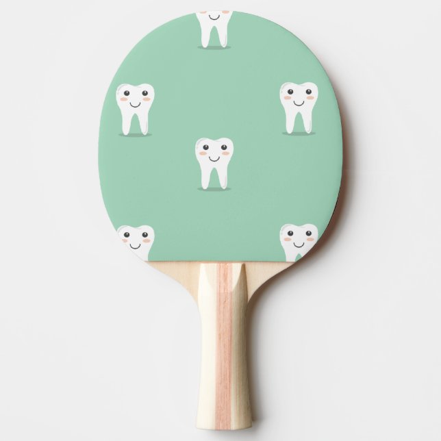 Raquette De Ping Pong La dent heureuse de Kawaii (Devant)