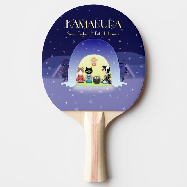 Raquette De Ping Pong La fête de neige d'Edo-Neko (Devant)