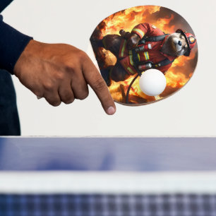 Raquette De Ping Pong **"La fourrure et les flammes : le feu de dos de l