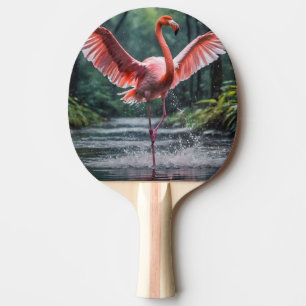 Raquette De Ping Pong La grâce en vol : Le Flamant rose rose