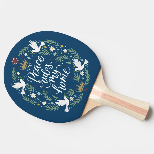 Raquette De Ping Pong La paix règne dans ma maison (Côté)
