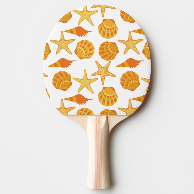 Raquette De Ping Pong La plage orange Shell modèlent (Devant)