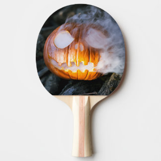 Raquette De Ping Pong La tête Jack-o-Lantern d'un cavalier sans tête