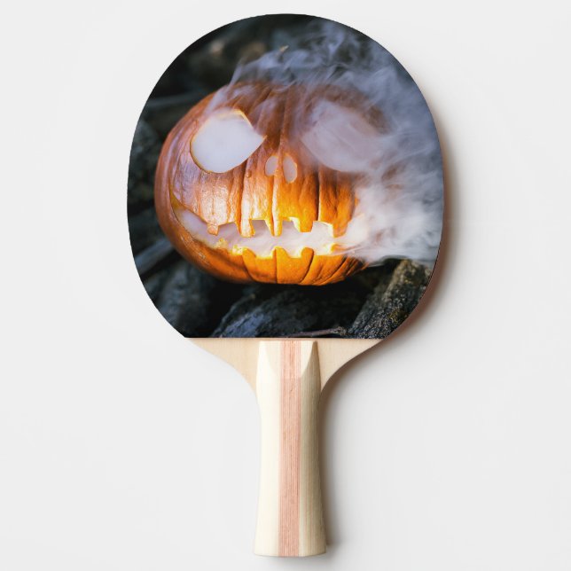 Raquette De Ping Pong La tête Jack-o-Lantern d'un cavalier sans tête (Devant)