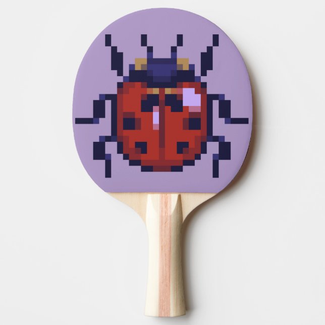 Raquette De Ping Pong Ladybug, le meilleur animateur de pixels (Devant)