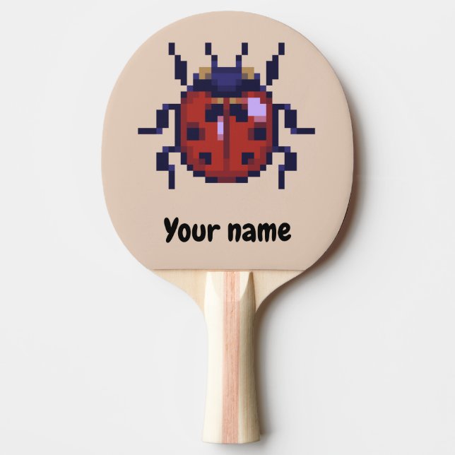 Raquette De Ping Pong Ladybug, le meilleur animateur de pixels (Devant)