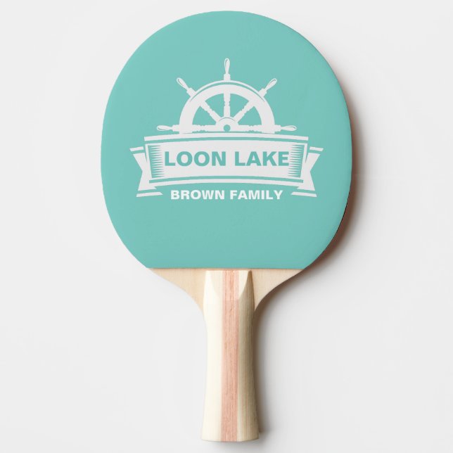 Raquette De Ping Pong Lake House Family Name Vacation (Devant)