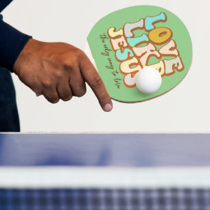 Raquette De Ping Pong L'amour comme Jésus chrétien