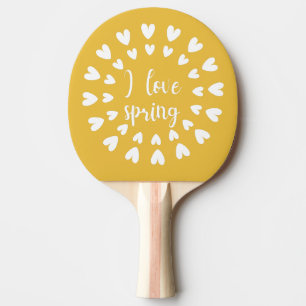 Raquette De Ping Pong L'Amour du Printemps, Petits Coeurs