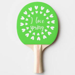 Raquette De Ping Pong L'Amour du Printemps, Petits Coeurs