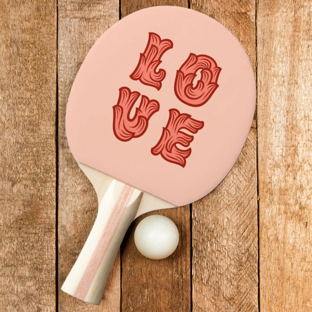 Raquette De Ping Pong L'amour en rose (Créateur téléchargé)