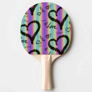 Raquette De Ping Pong L'amour est sauvage Ping Pong Paddle