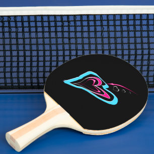Raquette De Ping Pong L'amour est une trace de coeurs