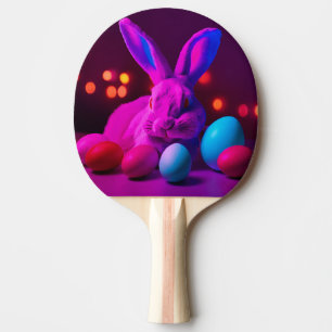 Raquette De Ping Pong lapin avec oeufs de pâques
