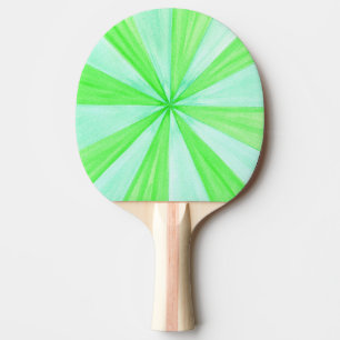 Raquette De Ping Pong Larges rayons géométriques Bleu Vert Ping Paddles