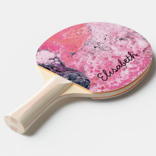 Raquette De Ping Pong L'art abstrait avec la peinture acrylique versent