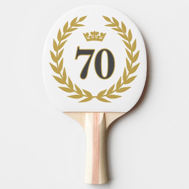 Raquette De Ping Pong Laurel Wreath et Crown 70e anniversaire (Devant)
